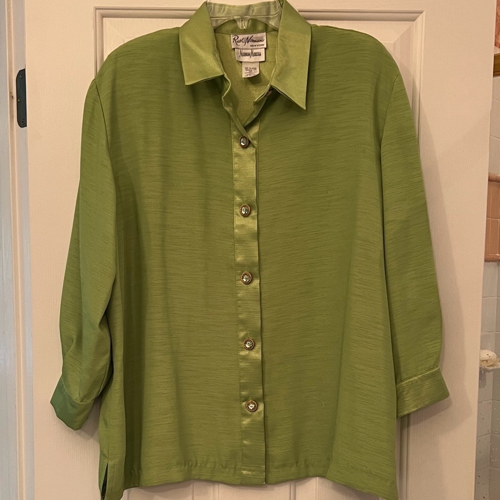 Ruth Norman/Neiman Marcus Lime Button Down Shirt